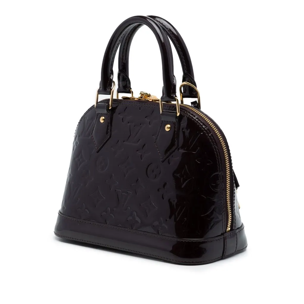 Louis Vuitton Monogram Vernis Alma BB Purple Leather Good - Back View