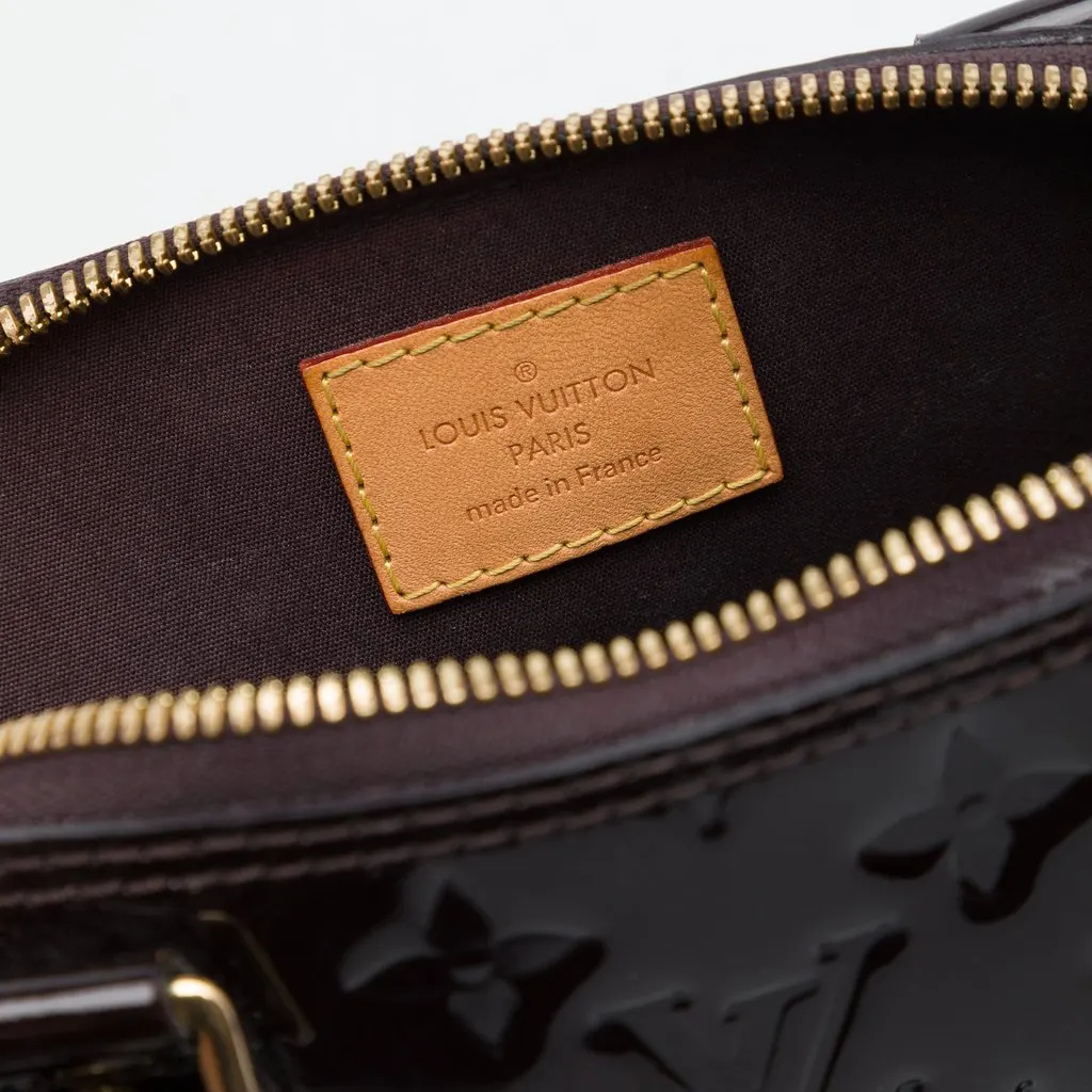 Louis Vuitton Monogram Vernis Alma BB Purple Leather Good - Box View