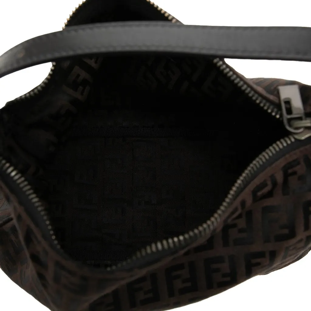 Fendi Zucchino Canvas Handbag Brown Very good - Model View