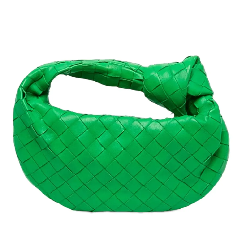 Bottega Veneta Mini Nappa Intrecciato Jodie Green Leather Very good - Front View