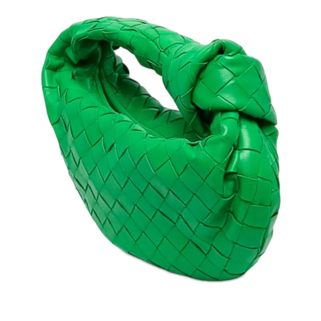 Bottega Veneta Mini Nappa Intrecciato Jodie Green Leather Very good - Back View