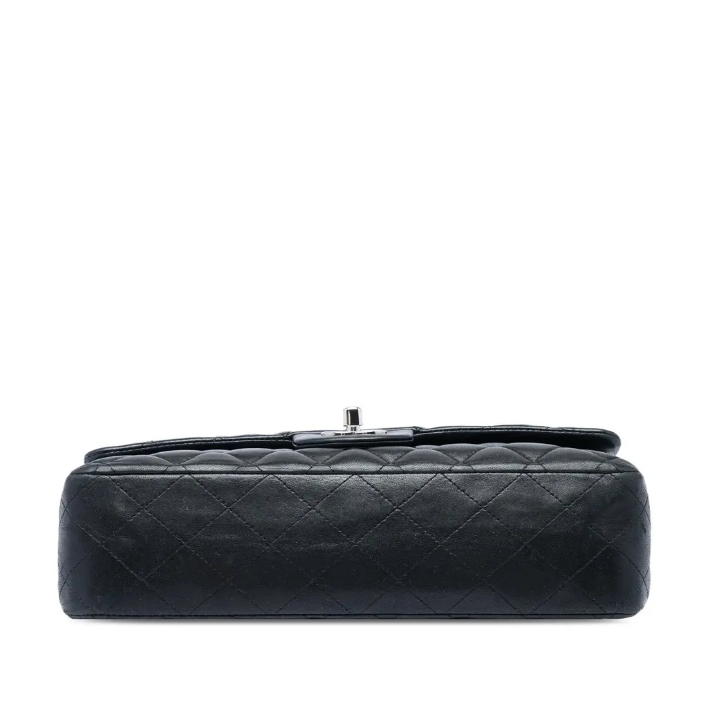 Chanel Medium Classic Lambskin Double Flap Black Leather Very good - Inside View