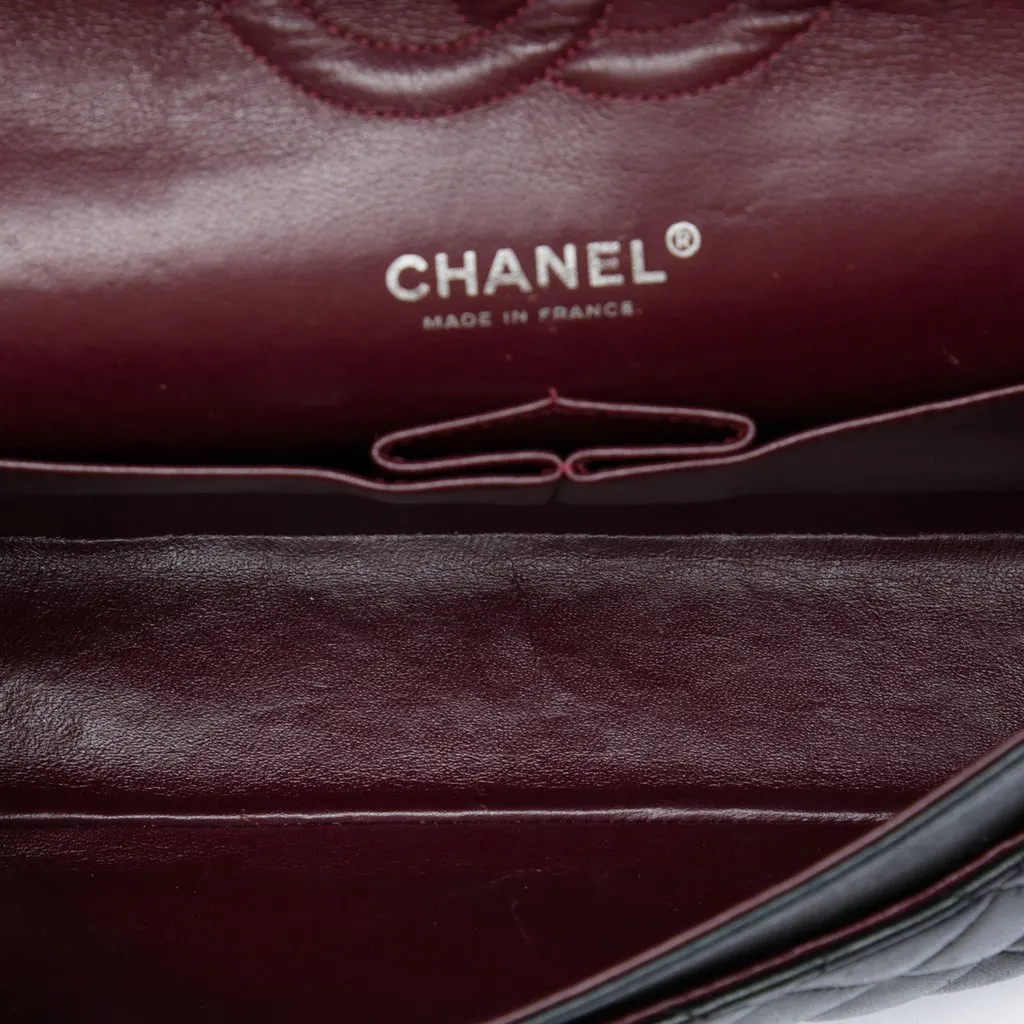 Chanel Medium Classic Lambskin Double Flap Black Leather Very good - Model View