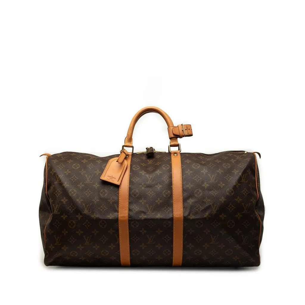 Louis Vuitton Monogram Keepall 55 Brown Very good - Front View