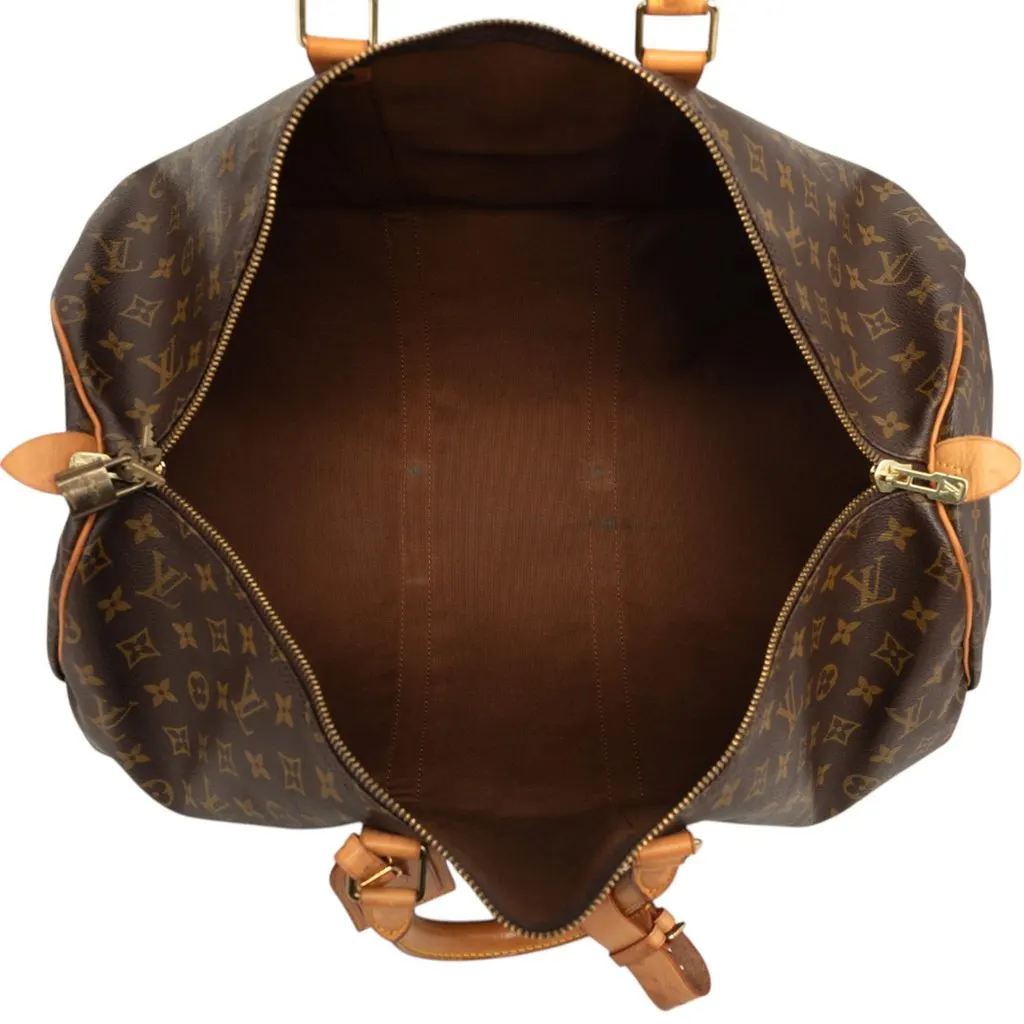 Louis Vuitton Monogram Keepall 55 Brown Very good - Model View