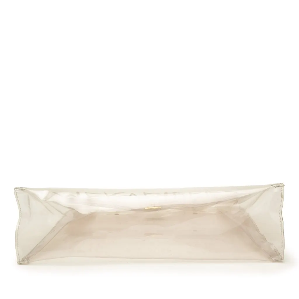 Hermès Vinyl Souvenir De L Exposition Kelly Handbag White Plastic Good - Inside View
