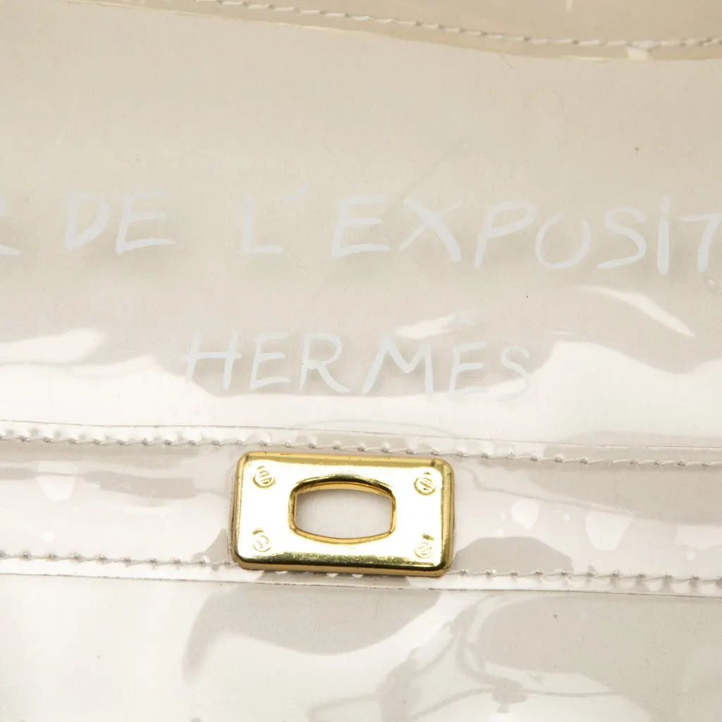 Hermès Vinyl Souvenir De L Exposition Kelly Handbag White Plastic Good - Box View