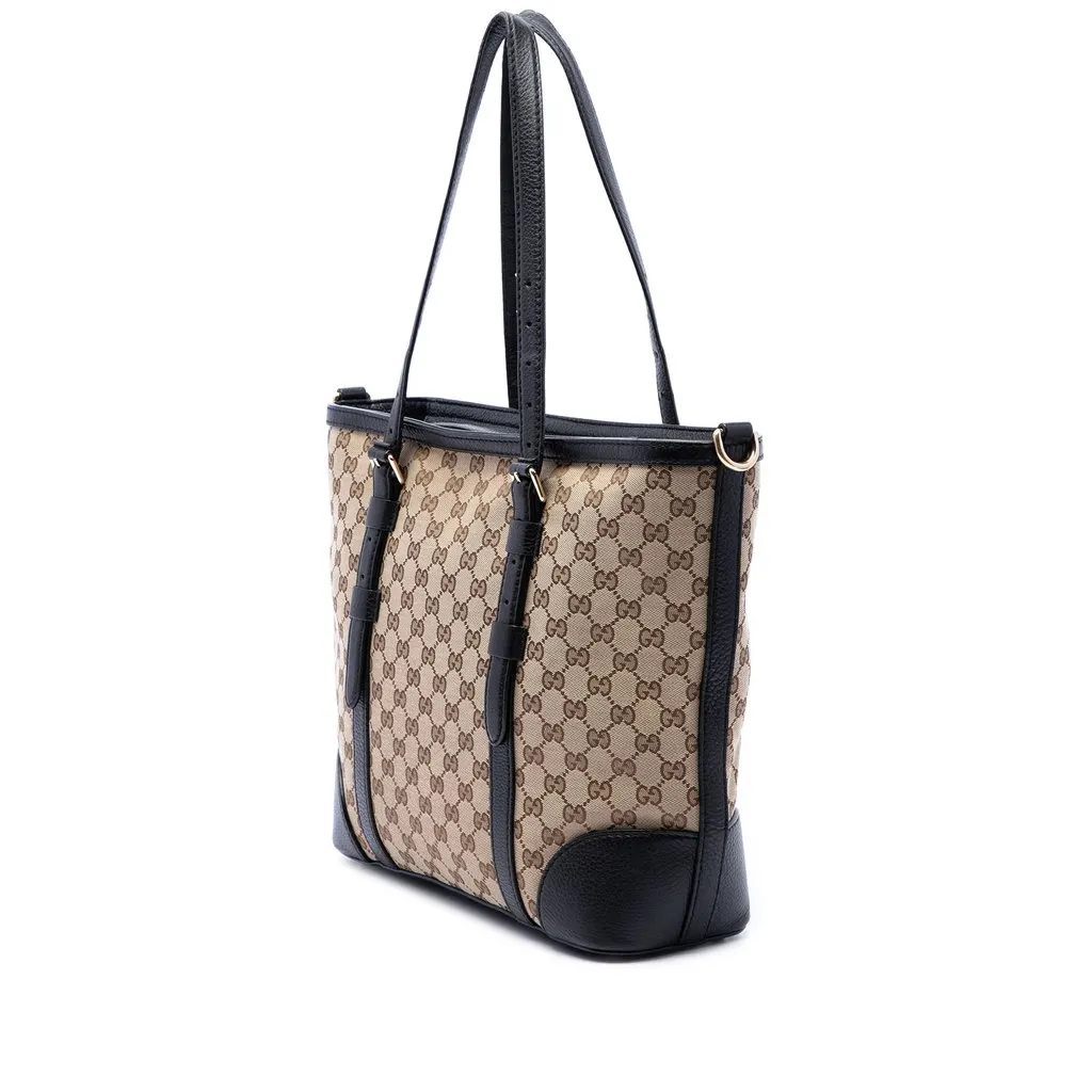 Gucci GG Canvas Convertible Tote Beige Very good - Back View