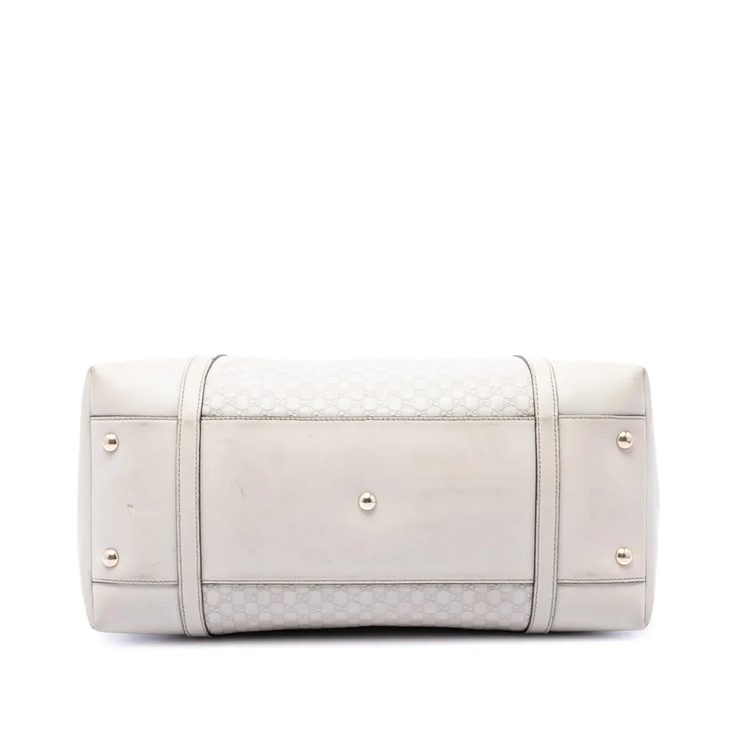 Gucci Large Microguccissima Nice Dome Satchel White Leather Very good - Inside View