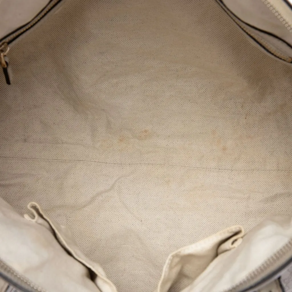 Gucci Large Microguccissima Nice Dome Satchel White Leather Very good - Model View