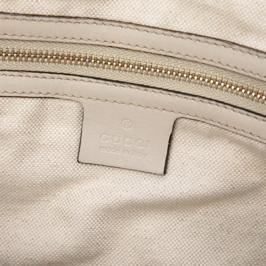 Gucci Large Microguccissima Nice Dome Satchel White Leather Very good - Box View