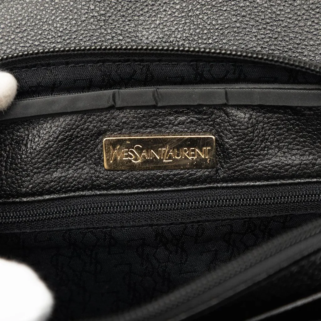 Saint Laurent Leather Crossbody Black Leather Very good - Box View