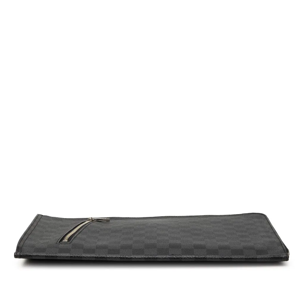 Louis Vuitton Damier Graphite Poche Documents Portfolio Black Very good - Inside View
