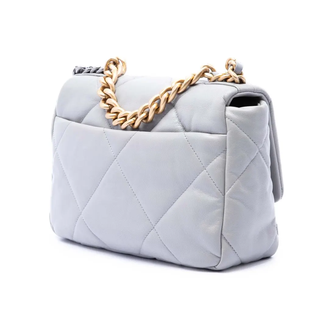 Chanel Medium Lambskin 19 Flap MultiColor Leather Very good - Back View