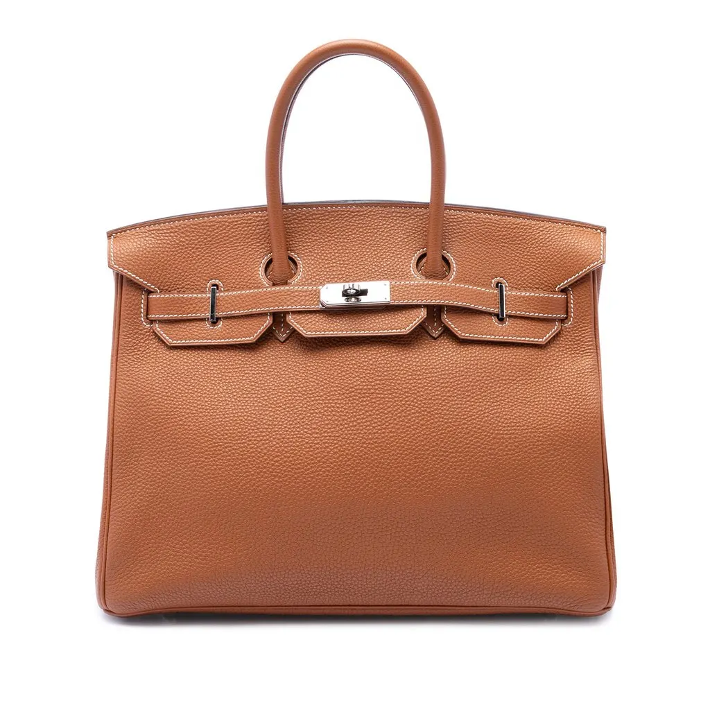 Hermès Togo Birkin Retourne 35 Brown Leather Very good - Front View