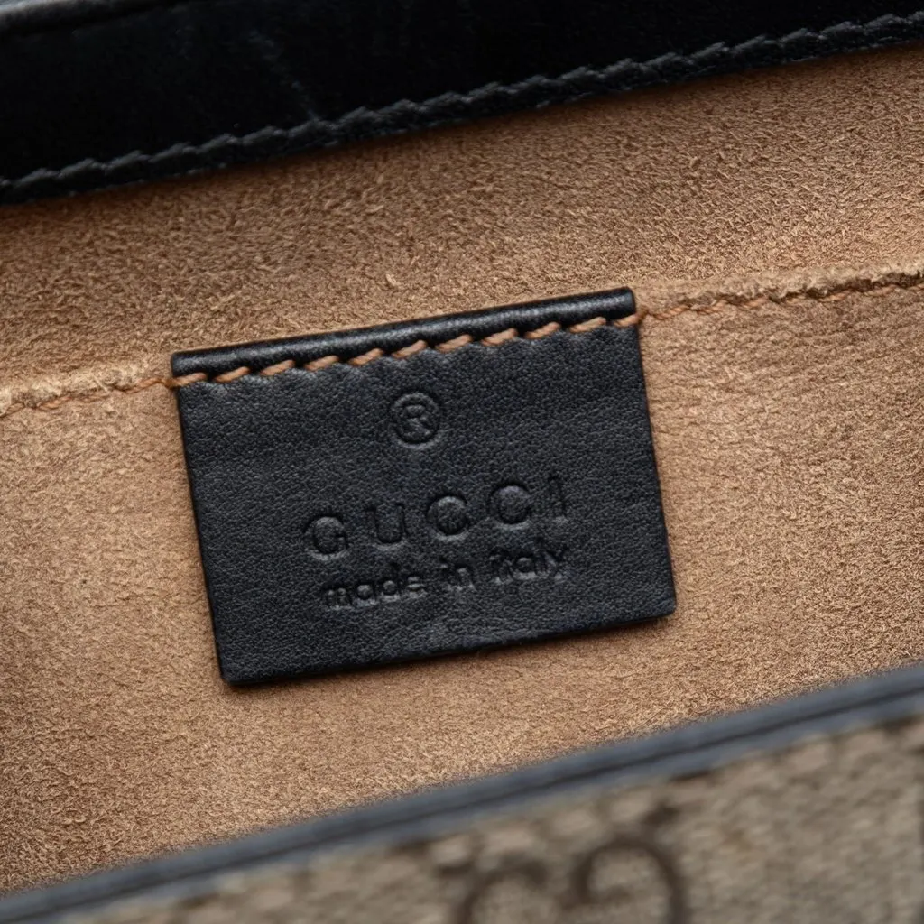 Gucci Small GG Supreme Padlock Crossbody Beige Very good - Box View