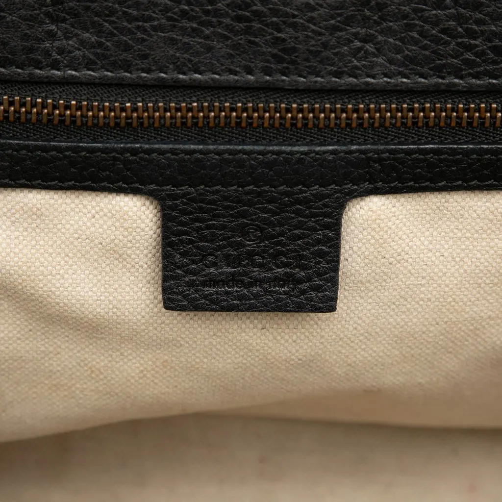 Gucci Small GG Marmont Grained Calfskin Top Handle Satchel Black Leather Very good - Box View