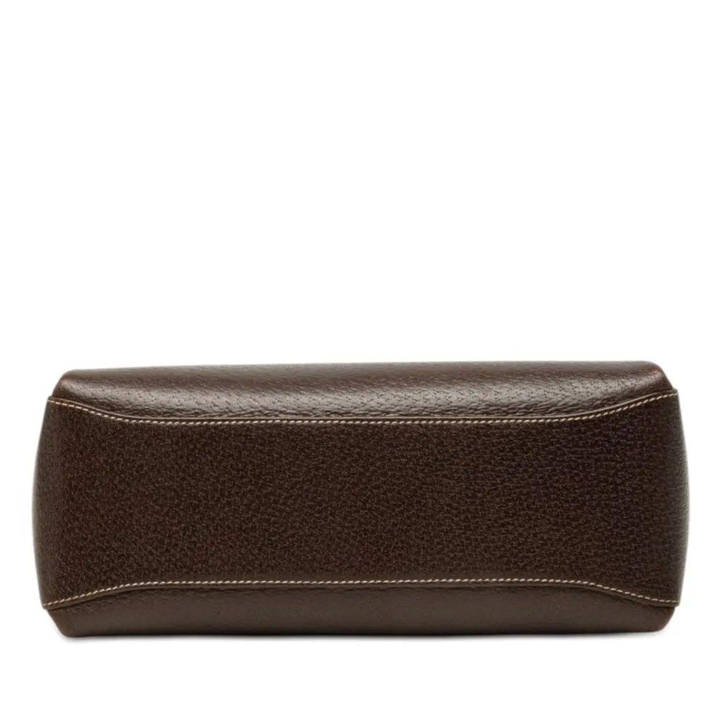Gucci Calfskin Handbag Brown Leather Good - Inside View
