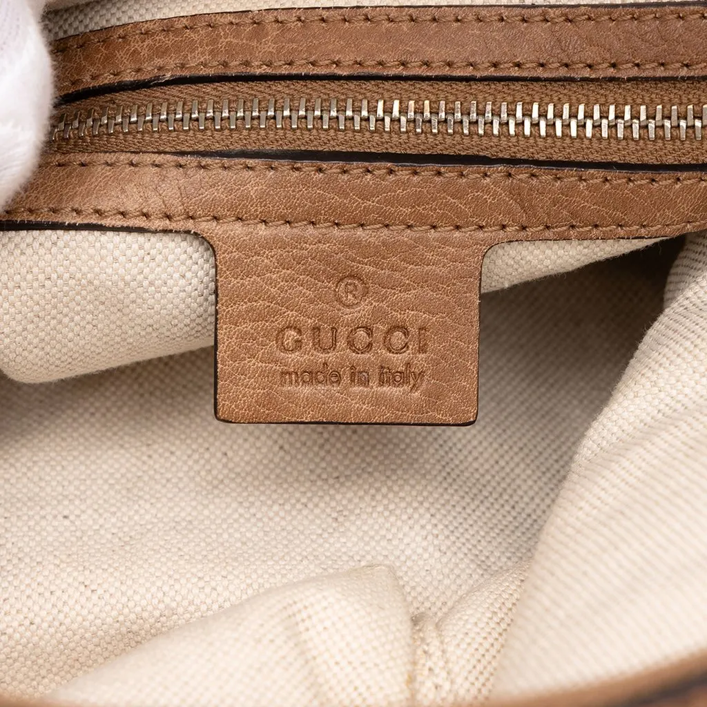 Gucci Small Grained Calfskin Miss GG Hobo Brown Leather Very good - Box View