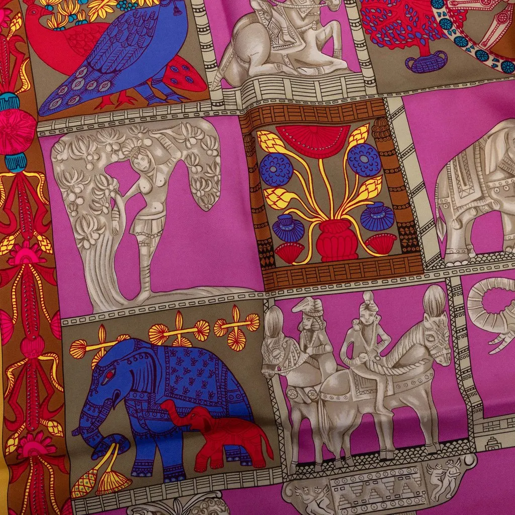 Hermès Torana Silk Scarf 90 Pink Silk Very good - Box View