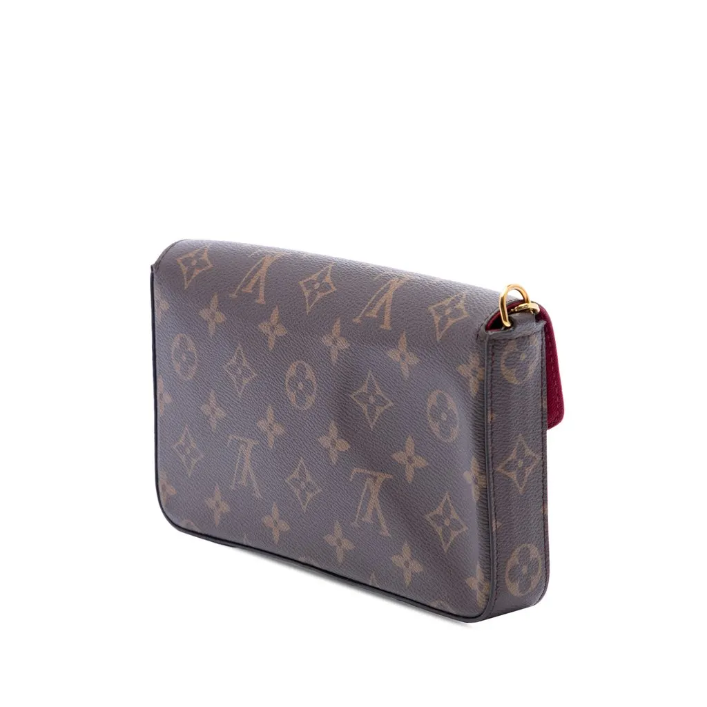 Louis Vuitton Monogram Pochette Felicie Brown Very good - Back View