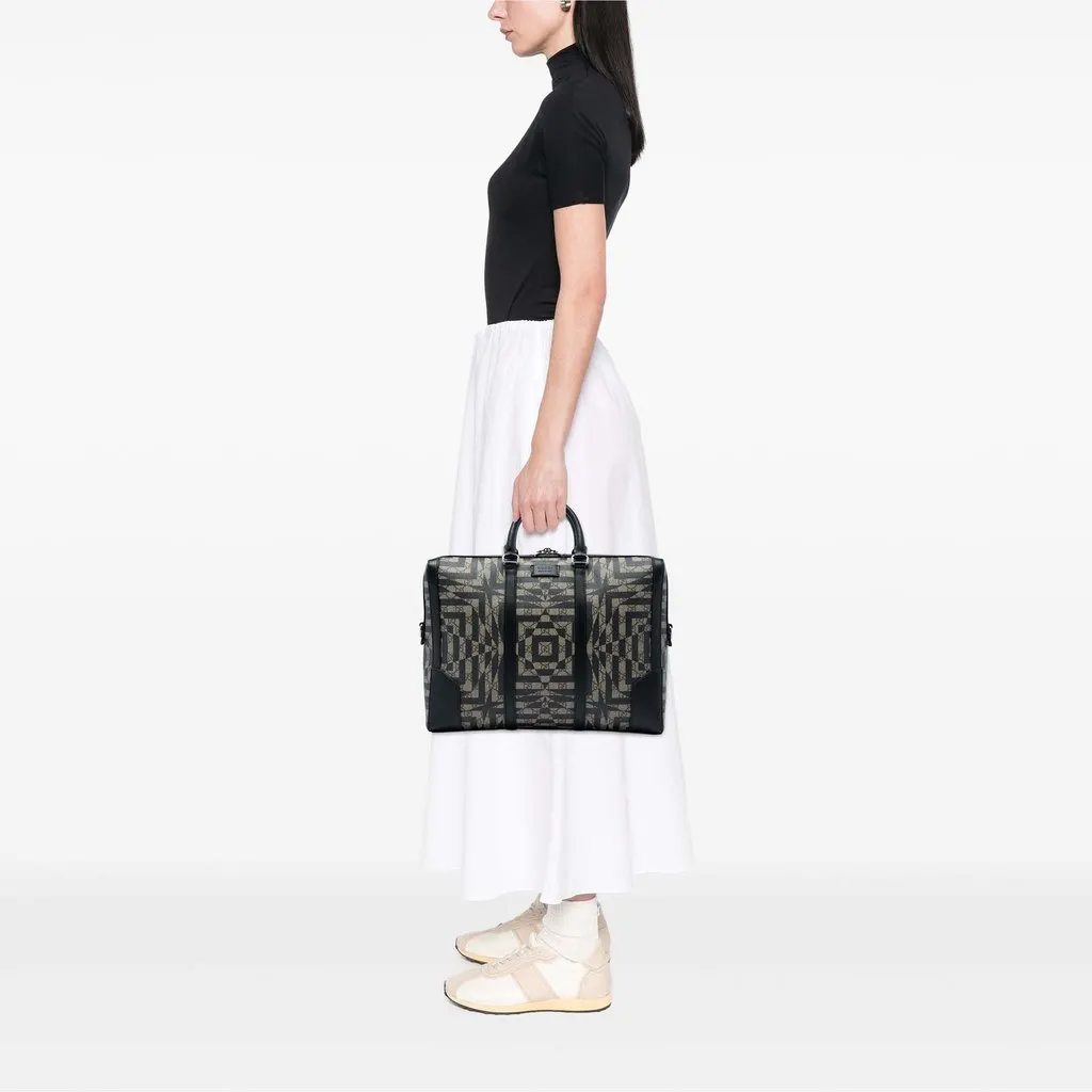 Gucci GG Supreme Caleido Eden Briefcase Beige Very good - Box View