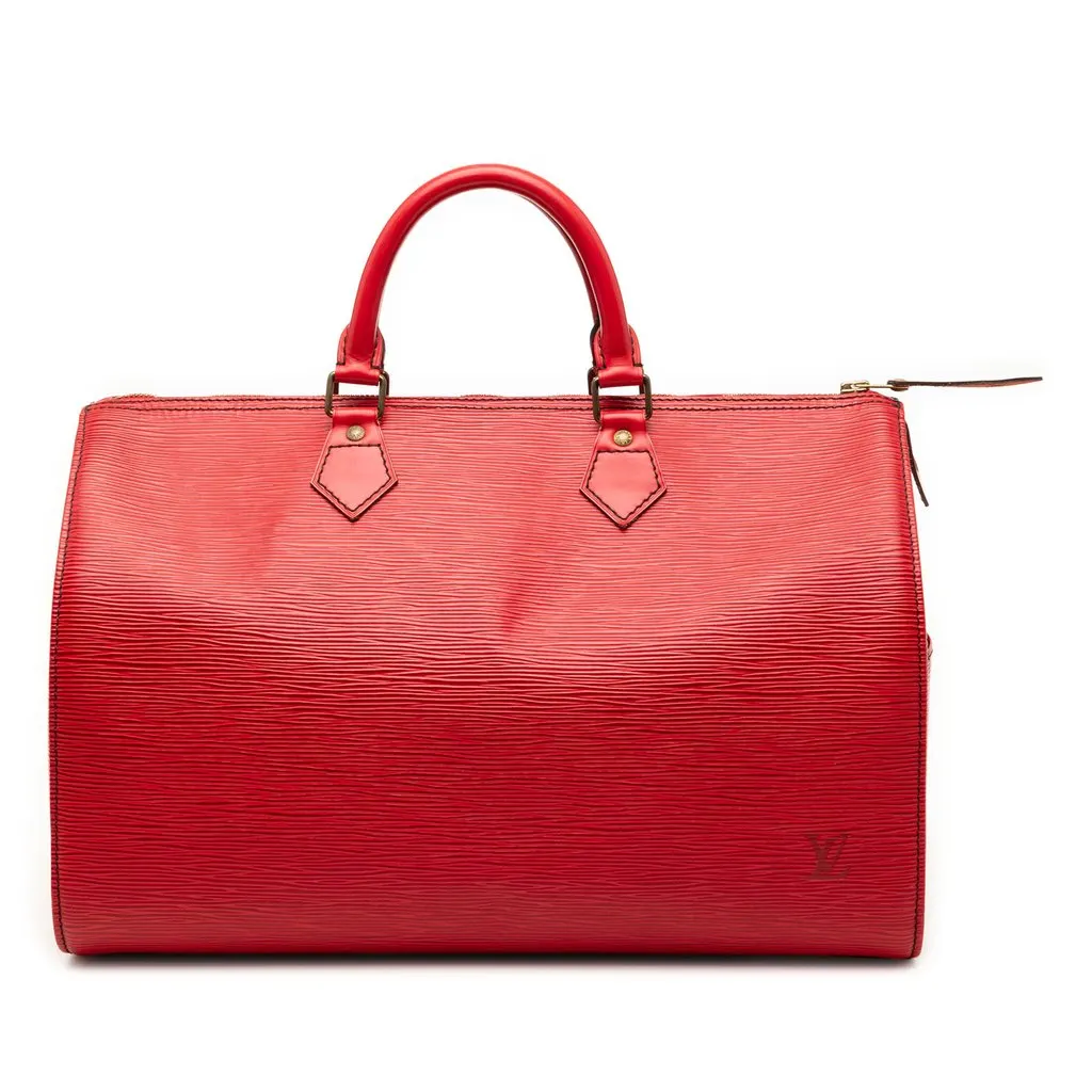 Louis Vuitton Epi Speedy 35 Red Leather Very good - Front View