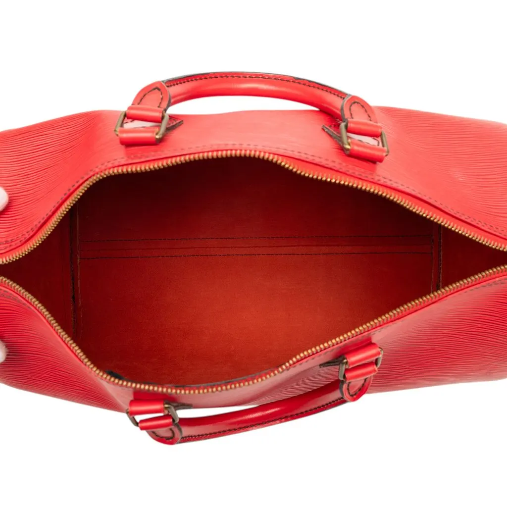 Louis Vuitton Epi Speedy 35 Red Leather Very good - Model View