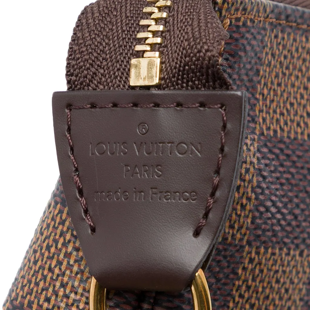 Louis Vuitton Damier Ebene Mini Pochette Accessoires Brown Canvas Very good - Box View