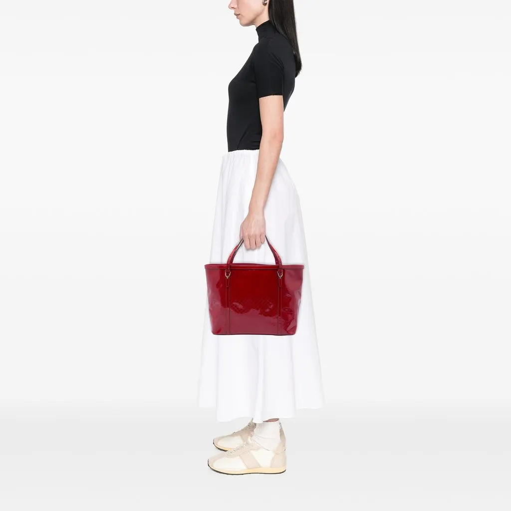 Gucci Microguccissima Patent Nice Tote Red Leather Good - Box View