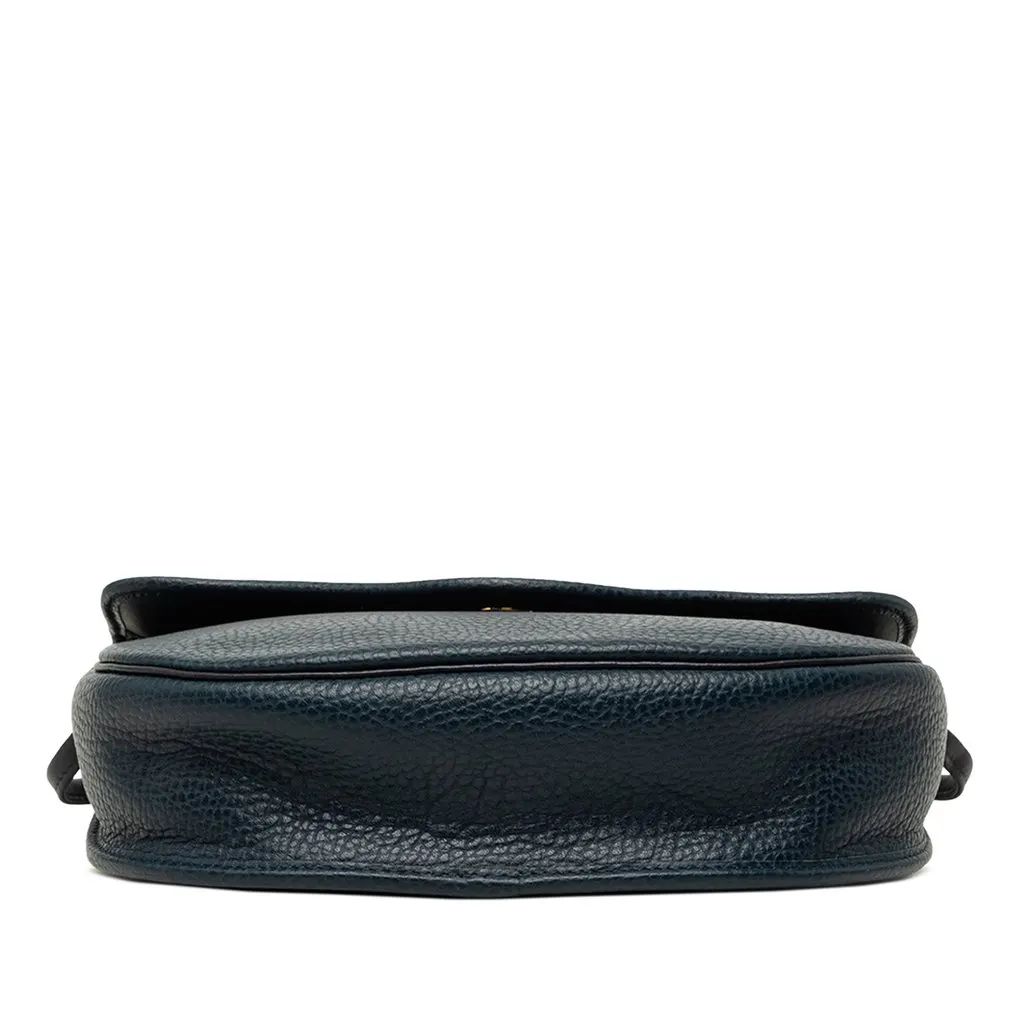 Dior Grained Calfskin Crossbody Blue Leather Very good - Inside View