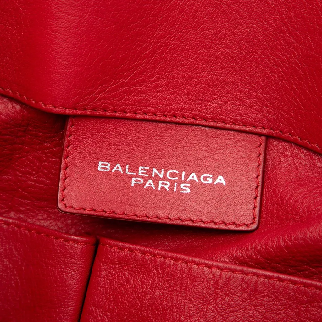 Balenciaga Leather Papier A5 Zip Around Tote Red Leather Very good - Box View