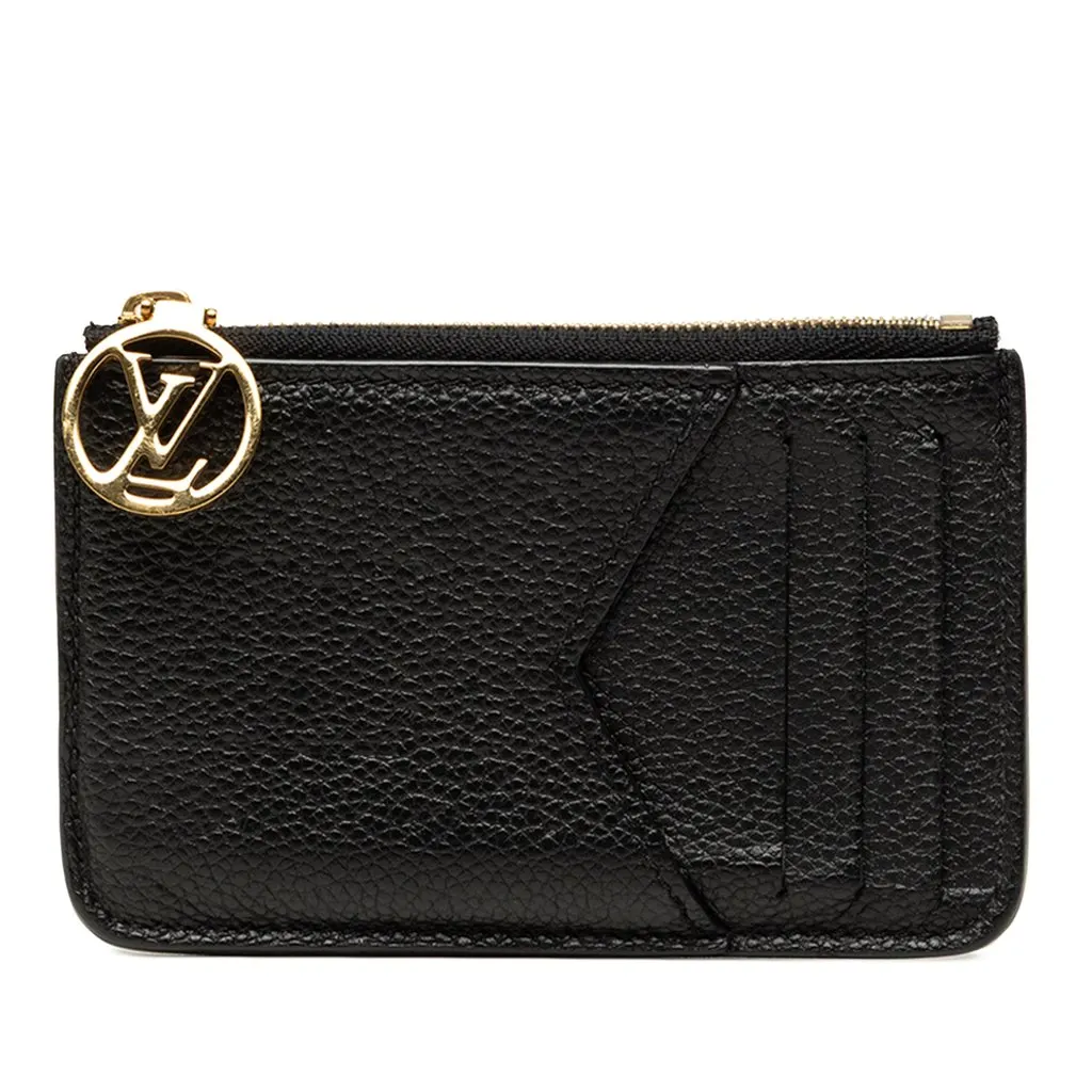 Louis Vuitton Monogram Empreinte Romy Card Holder Black Leather Very good - Front View