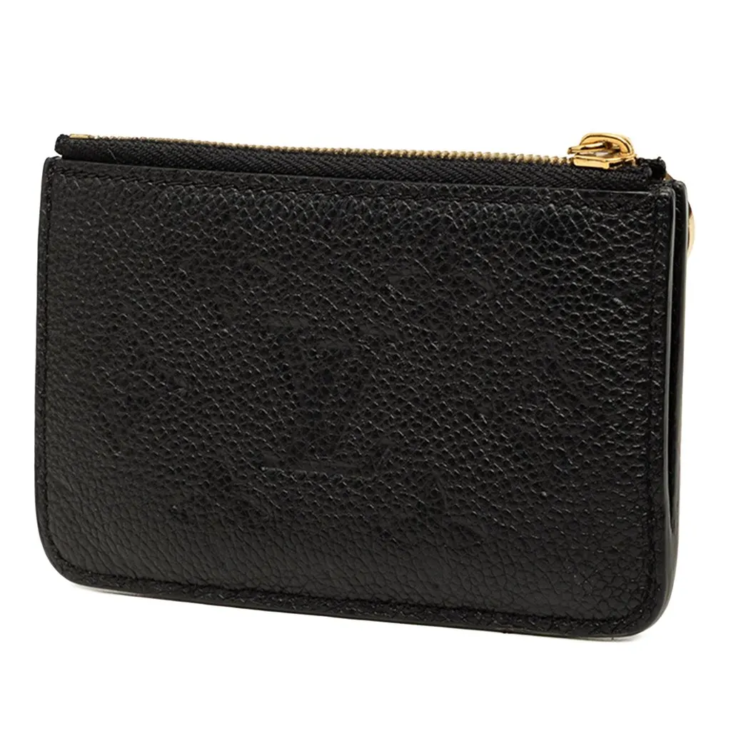 Louis Vuitton Monogram Empreinte Romy Card Holder Black Leather Very good - Back View