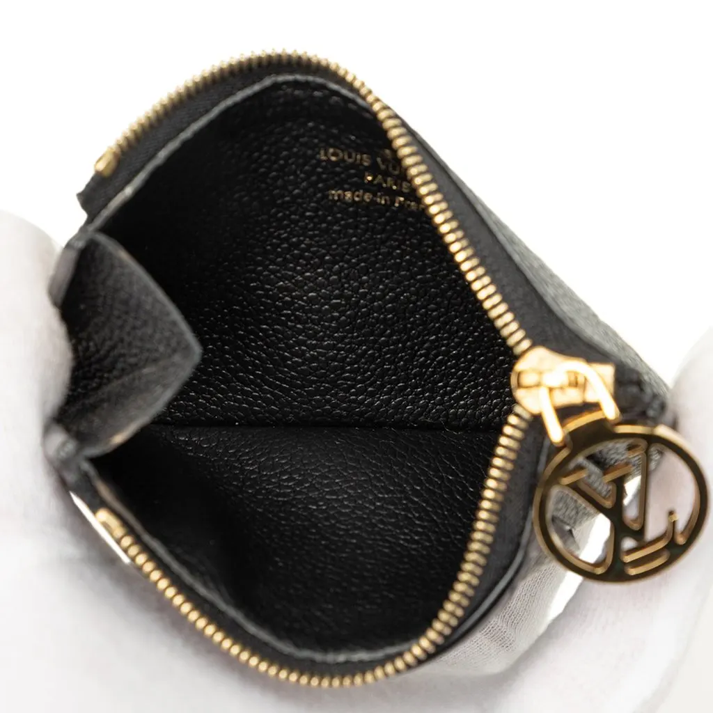 Louis Vuitton Monogram Empreinte Romy Card Holder Black Leather Very good - Model View