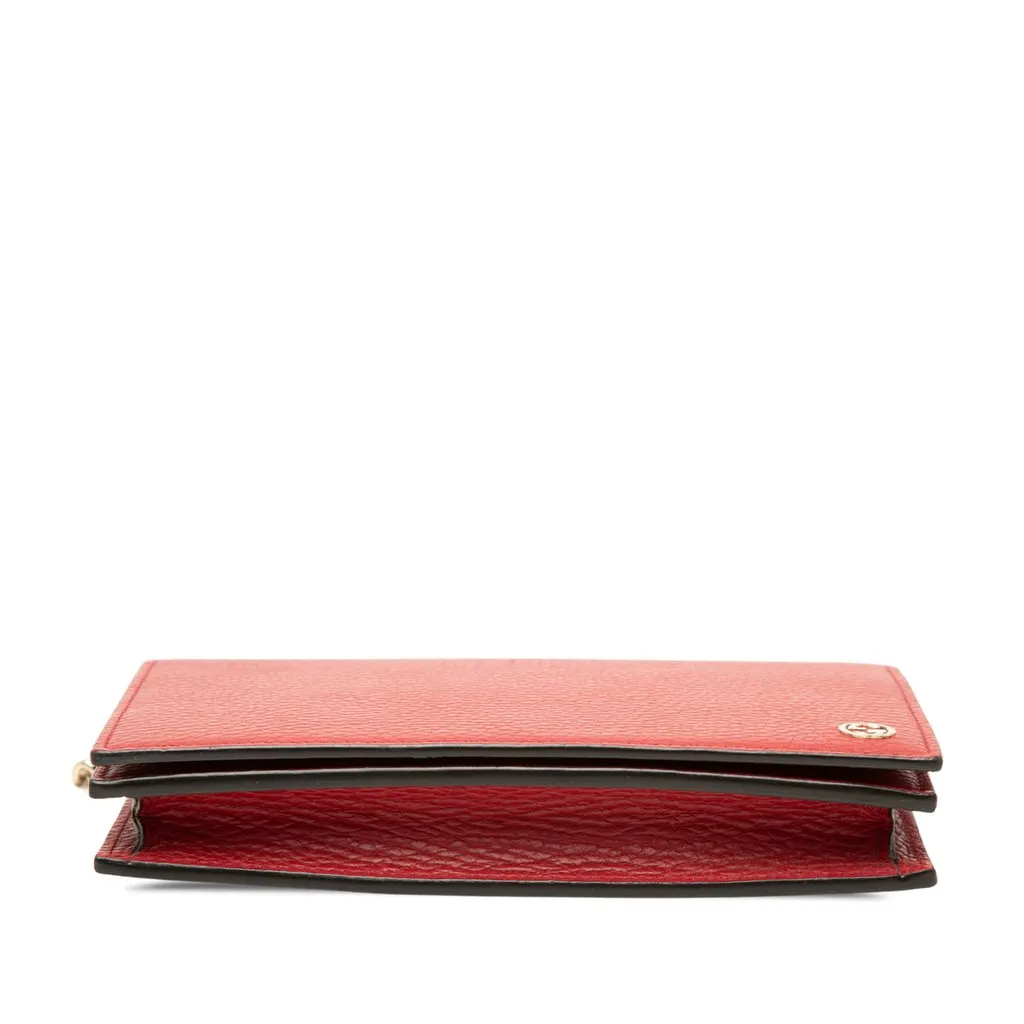Gucci Calfskin Betty Wallet On Chain Red Leather Very good - Inside View