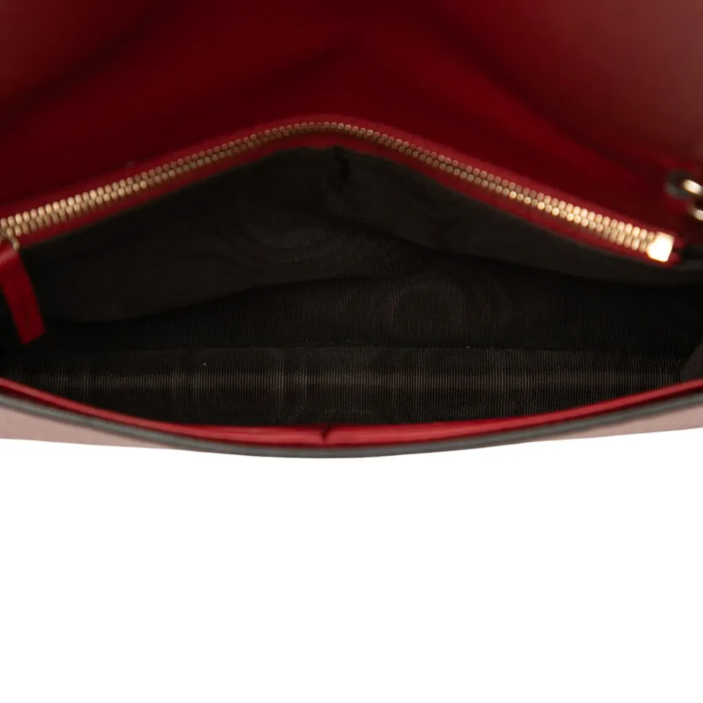 Gucci Calfskin Betty Wallet On Chain Red Leather Very good - Model View