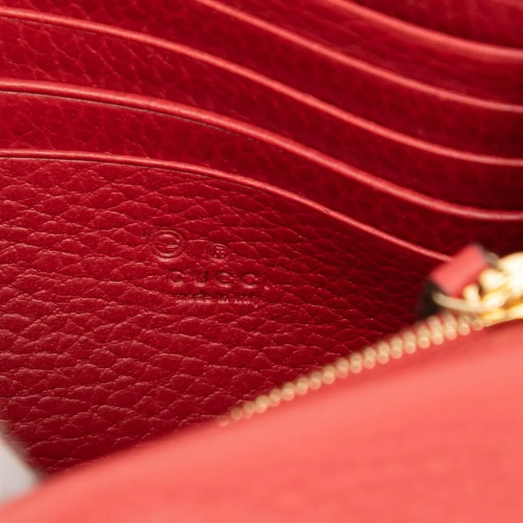 Gucci Calfskin Betty Wallet On Chain Red Leather Very good - Box View