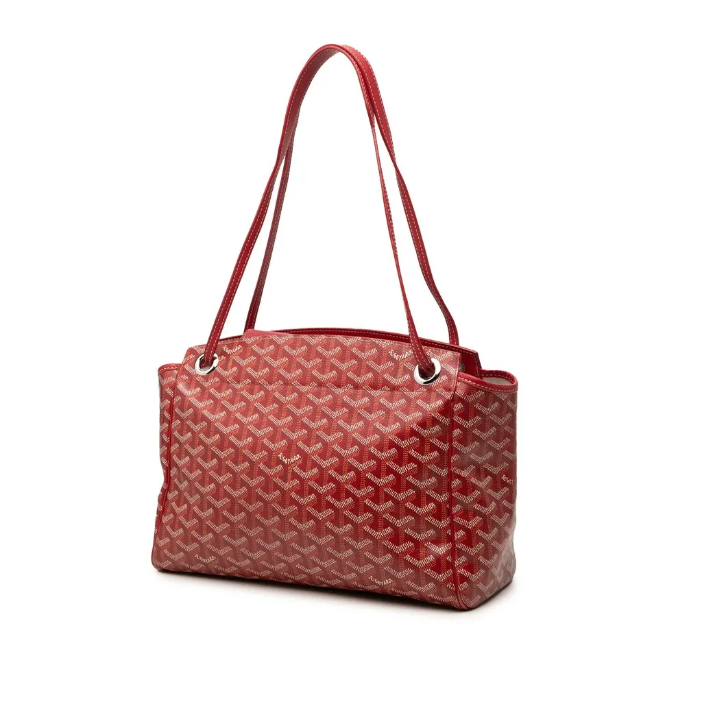 Goyard Goyardine Rouette Souple PM Red Canvas Good - Back View