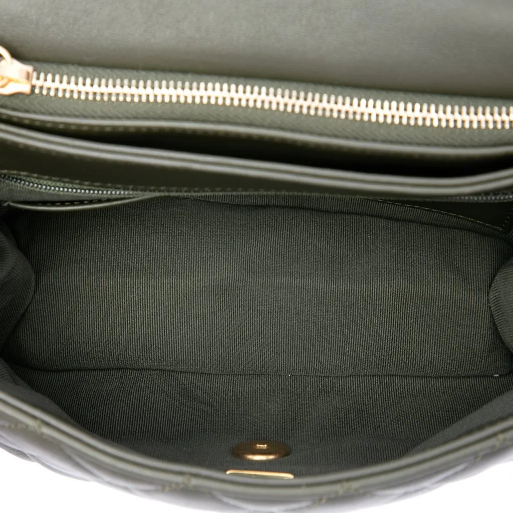 Chanel Small Quilted Lambskin Pillow Crush Flap Brown Leather Very good - Model View