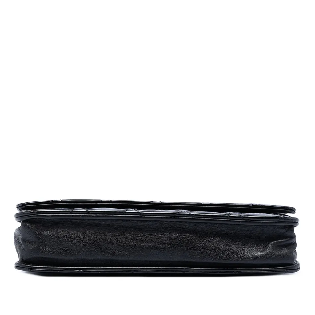 Chanel CC Quilted Patent Wallet On Chain Black Leather Very good - Inside View