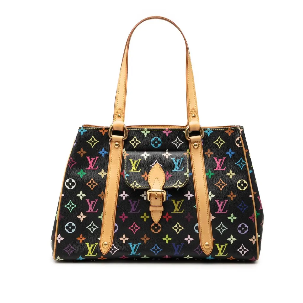 Louis Vuitton Monogram Multicolore Aurelia MM Black Very good - Front View