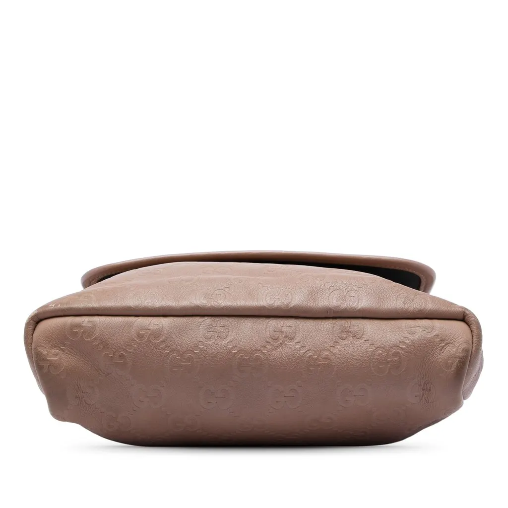 Gucci Guccissima Crossbody Brown Leather Very good - Inside View