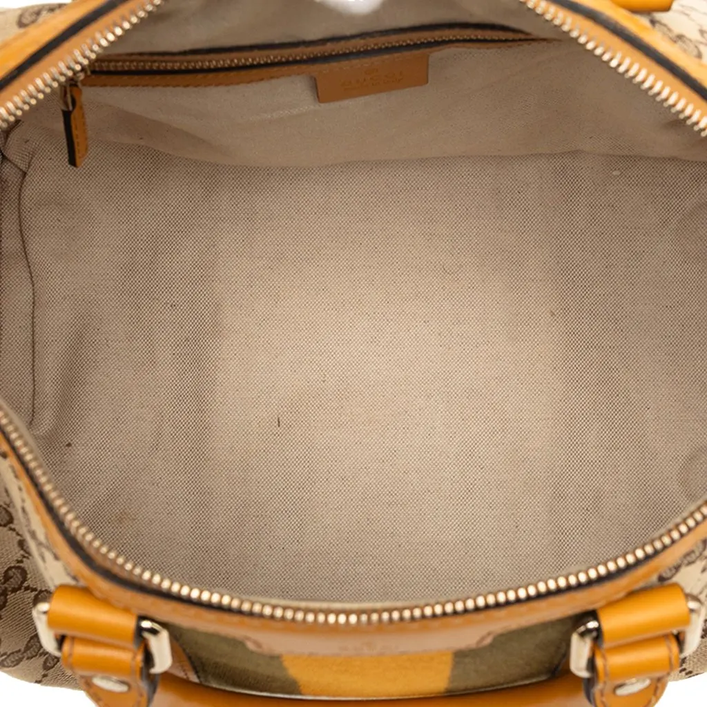 Gucci Medium GG Canvas Web Joy Boston Bag Beige Very good - Model View