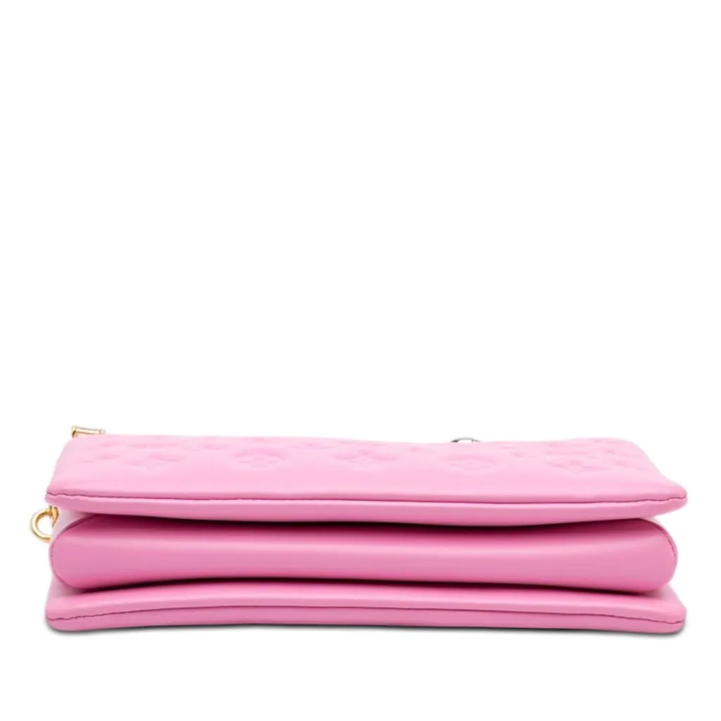 Louis Vuitton Monogram Embossed Puffy Lambskin Coussin PM Pink Leather Very good - Inside View
