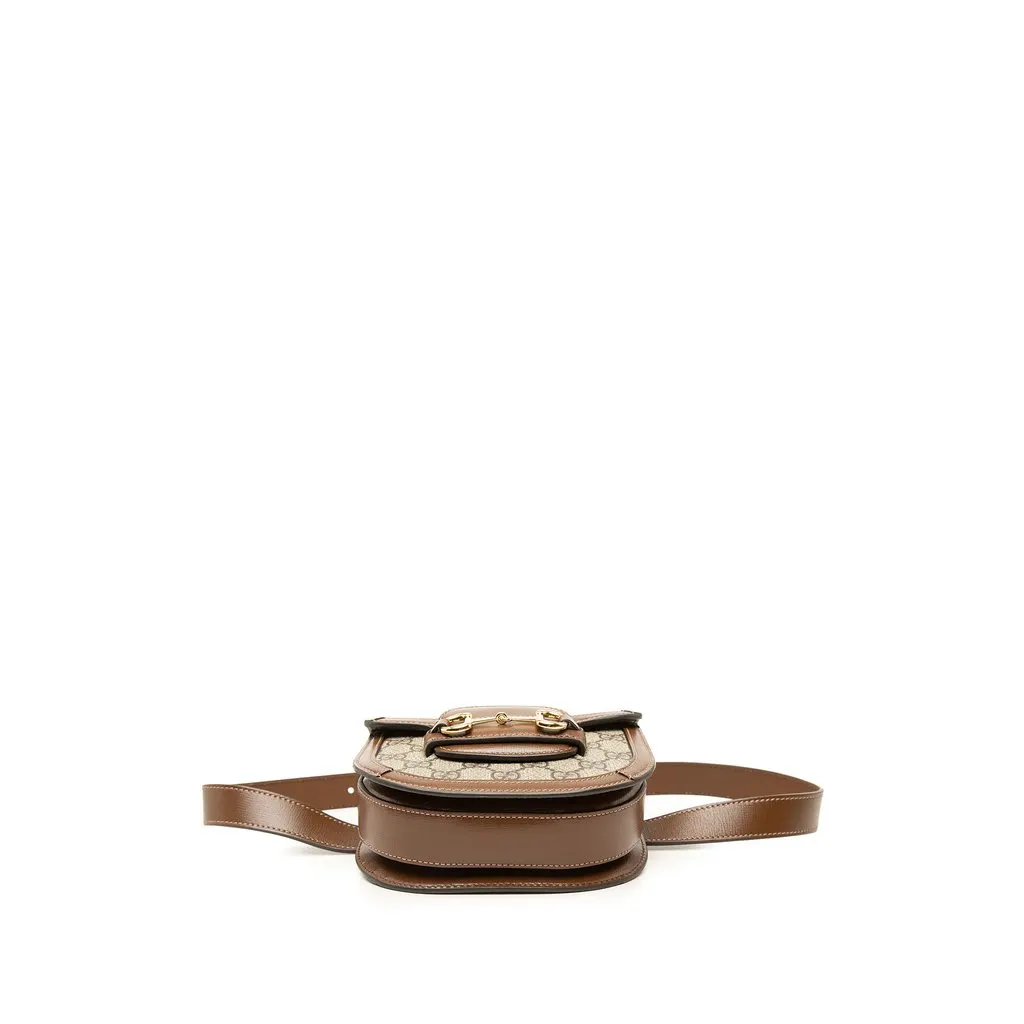 Gucci GG Supreme Horsebit 1955 Rounded Belt Bag Beige Very good - Inside View