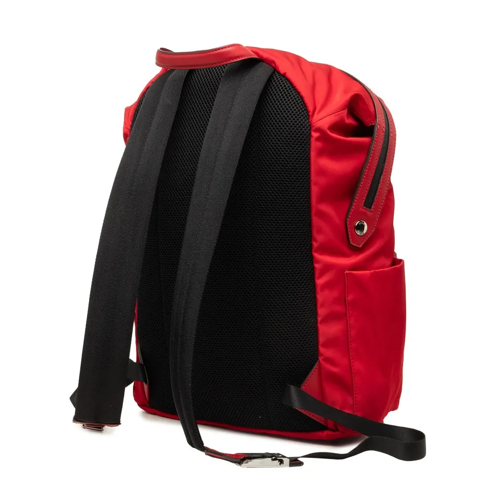 Fendi Nylon Vocabulary Hope Backpack Red Polyamide Very good - Back View
