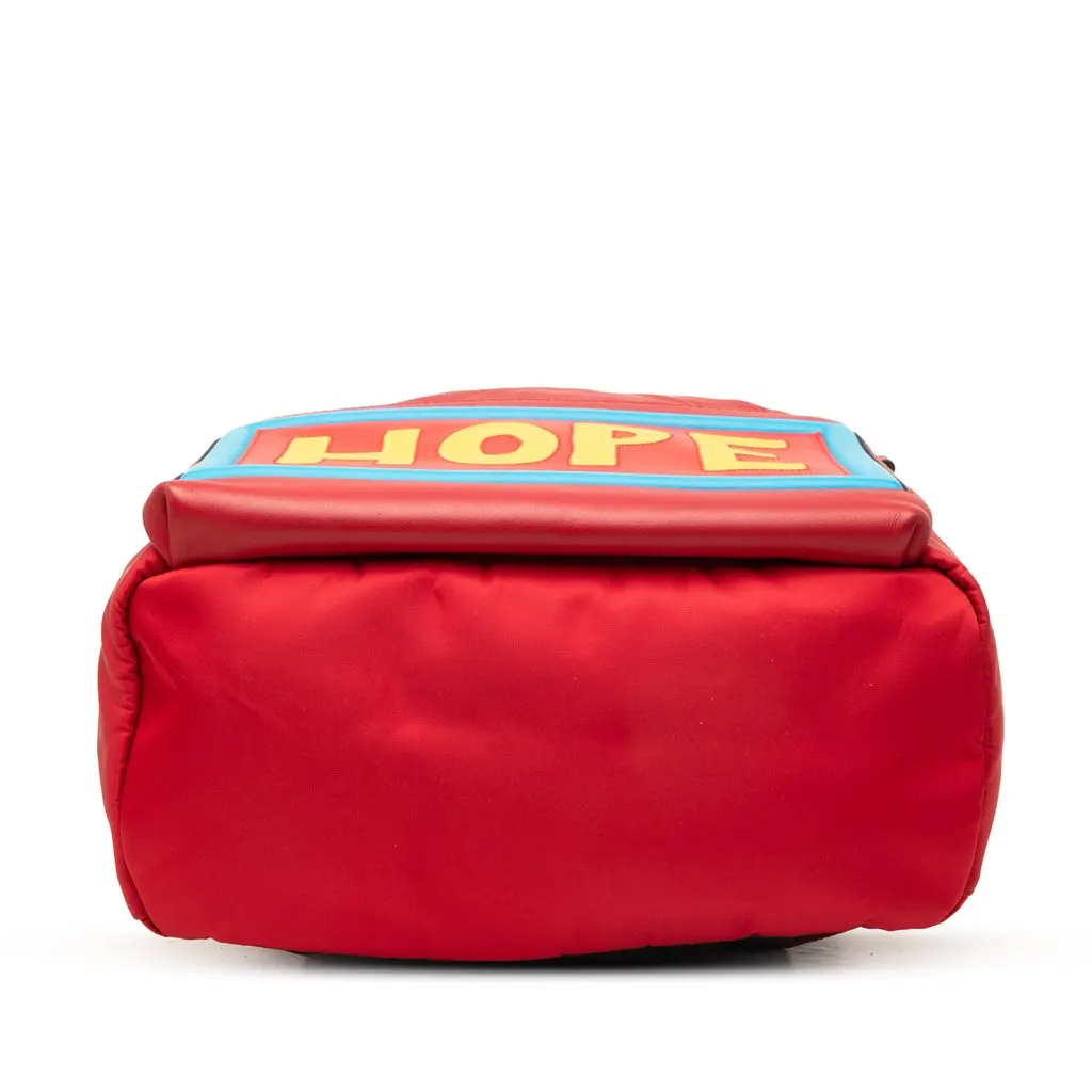 Fendi Nylon Vocabulary Hope Backpack Red Polyamide Very good - Inside View