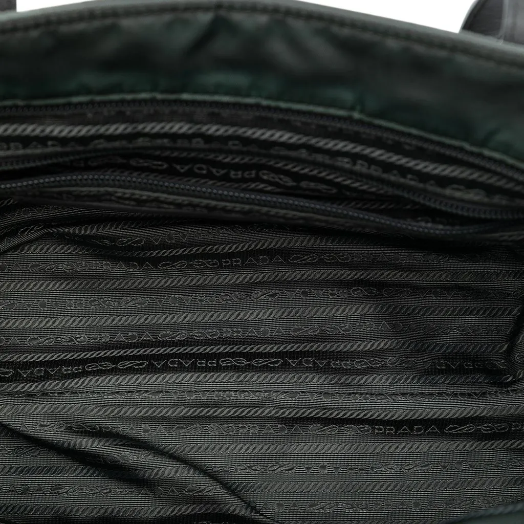 Prada Tessuto Zip Top Convertible Tote Grey Very good - Model View