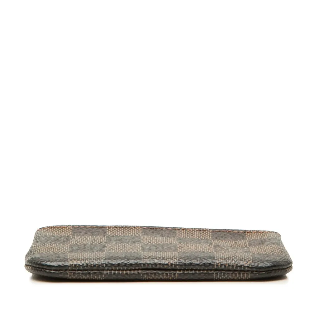 Louis Vuitton Damier Ebene Key Pouch Brown Canvas Good - Inside View